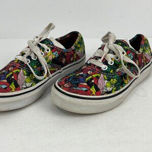 Vans Kids Loafers Size 2 Multicolor Marvel Lace Up Round Toe Flat Heel